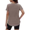 image:imageXIEERDUO Womens Workout Tops Short Sleeve Shirts Quick Dry Outfits for Hiking Running S3XL16 Brown