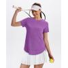 image:imageXIEERDUO Womens Workout Tops Short Sleeve Shirts Quick Dry Outfits for Hiking Running S3XL18 Light Purple