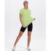 image:imageXIEERDUO Womens Workout Tops Short Sleeve Shirts Quick Dry Outfits for Hiking Running S3XL20 Yellow Green
