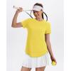 image:imageXIEERDUO Womens Workout Tops Short Sleeve Shirts Quick Dry Outfits for Hiking Running S3XL21 Yellow