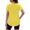 image:imageXIEERDUO Womens Workout Tops Short Sleeve Shirts Quick Dry Outfits for Hiking Running S3XL21 Yellow