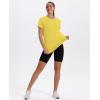 image:imageXIEERDUO Womens Workout Tops Short Sleeve Shirts Quick Dry Outfits for Hiking Running S3XL21 Yellow