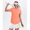 image:imageXIEERDUO Womens Workout Tops Short Sleeve Shirts Quick Dry Outfits for Hiking Running S3XL22 Light Orange