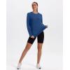 image:imageXIEERDUO Womens Workout Tops Long Sleeve Quick Dry Shirts for Hiking Running S3XL06 Dark Blue