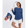 image:imageXIEERDUO Womens Workout Tops Long Sleeve Quick Dry Shirts for Hiking Running S3XL06 Dark Blue