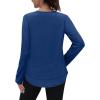 image:imageXIEERDUO Womens Workout Tops Long Sleeve Quick Dry Shirts for Hiking Running S3XL06 Dark Blue