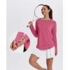 image:imageXIEERDUO Womens Workout Tops Long Sleeve Quick Dry Shirts for Hiking Running S3XL07 Watermelon Pink
