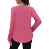 image:imageXIEERDUO Womens Workout Tops Long Sleeve Quick Dry Shirts for Hiking Running S3XL07 Watermelon Pink