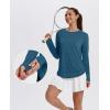 image:imageXIEERDUO Womens Workout Tops Long Sleeve Quick Dry Shirts for Hiking Running S3XL08 Green Blue