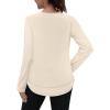 image:imageXIEERDUO Womens Workout Tops Long Sleeve Quick Dry Shirts for Hiking Running S3XL10 Apricot Cream White