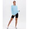 image:imageXIEERDUO Womens Workout Tops Long Sleeve Quick Dry Shirts for Hiking Running S3XL13 Baby Blue