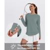 image:imageXIEERDUO Womens Workout Tops Long Sleeve Quick Dry Shirts for Hiking Running S3XL14 Grey Green
