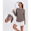 image:imageXIEERDUO Womens Workout Tops Long Sleeve Quick Dry Shirts for Hiking Running S3XL16 Brown