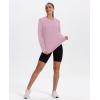 image:imageXIEERDUO Womens Workout Tops Long Sleeve Quick Dry Shirts for Hiking Running S3XL17 Peach Pink