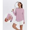 image:imageXIEERDUO Womens Workout Tops Long Sleeve Quick Dry Shirts for Hiking Running S3XL17 Peach Pink