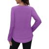 image:imageXIEERDUO Womens Workout Tops Long Sleeve Quick Dry Shirts for Hiking Running S3XL18 Bright Purple
