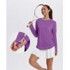 image:imageXIEERDUO Womens Workout Tops Long Sleeve Quick Dry Shirts for Hiking Running S3XL18 Bright Purple