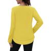 image:imageXIEERDUO Womens Workout Tops Long Sleeve Quick Dry Shirts for Hiking Running S3XL19 Yellow