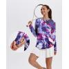 image:imageXIEERDUO Womens Workout Tops Long Sleeve Quick Dry Shirts for Hiking Running S3XL21 Tie Dye Purple Floral