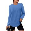 image:imageXIEERDUO Womens Workout Tops Long Sleeve Quick Dry Shirts for Hiking Running S3XL05 Blue