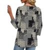 image:imageXIEERDUO 34 Length Sleeve Womens Tops V Neck T Shirts Summer Clothes Basic Blouses Dressy Casual 2026 Spring OutfitsPatternedgray Print