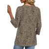 image:imageXIEERDUO 34 Length Sleeve Womens Tops V Neck T Shirts Summer Clothes Basic Blouses Dressy Casual 2026 Spring OutfitsPatternedleopard Print