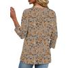 image:imageXIEERDUO 34 Length Sleeve Womens Tops V Neck T Shirts Summer Clothes Basic Blouses Dressy Casual 2026 Spring OutfitsPatternedsummer Floral