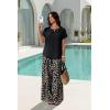 image:imageXIEERDUO Summer Sets For Women Linen Sets 2 Piece Matching Set Women Clothing Linen Pants Beach Vacation Outfits 2026Leopard