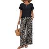 image:imageXIEERDUO Summer Sets For Women Linen Sets 2 Piece Matching Set Women Clothing Linen Pants Beach Vacation Outfits 2026Leopard