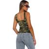 image:imageXIEERDUO Womens Square Neck Fitted Tank Tops Slim Fit Shirts 2026 Basic Spring Summer Camo S