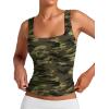 image:imageXIEERDUO Womens Square Neck Fitted Tank Tops Slim Fit Shirts 2026 Basic Spring Summer Camo S