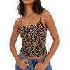 image:imageXIEERDUO Womens Square Neck Fitted Tank Tops Slim Fit Shirts 2026 Basic Spring Summer Leopard S