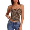 image:imageXIEERDUO Womens Square Neck Fitted Tank Tops Slim Fit Shirts 2026 Basic Spring Summer Leopard S