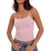 image:imageXIEERDUO Womens Square Neck Fitted Tank Tops Slim Fit Shirts 2026 Basic Spring Summer Pink S