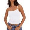 image:imageXIEERDUO Womens Square Neck Fitted Tank Tops Slim Fit Shirts 2026 Basic Spring Summer White S