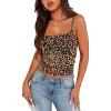 image:imageXIEERDUO Womens Square Neck Fitted Tank Tops Slim Fit Shirts 2026 Basic Spring Summer Leopard S