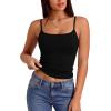 image:imageXIEERDUO Womens Square Neck Fitted Tank Tops Slim Fit Shirts 2026 Basic Spring Summer Black XL