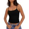 image:imageXIEERDUO Womens Square Neck Fitted Tank Tops Slim Fit Shirts 2026 Basic Spring Summer Black XL