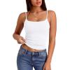 image:imageXIEERDUO Womens Square Neck Fitted Tank Tops Slim Fit Shirts 2026 Basic Spring Summer White 2XL