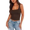 A Cropped Tank Top Coffee