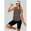 image:imageXIEERDUO Tank Top for Women Racerback Sleeveless Workout Tops Loose Fit Yoga Running Gym Shirts for WomenLeopard