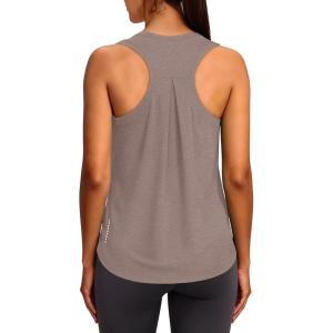 image:imageXIEERDUO Tank Top for Women Racerback Sleeveless Workout Tops Loose Fit Yoga Running Gym Shirts for WomenBrown
