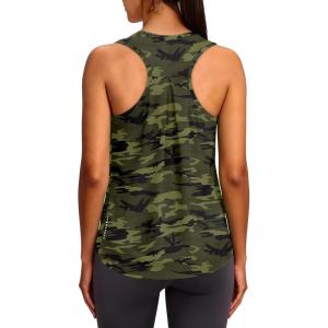 image:imageXIEERDUO Tank Top for Women Racerback Sleeveless Workout Tops Loose Fit Yoga Running Gym Shirts for WomenGreen Camo