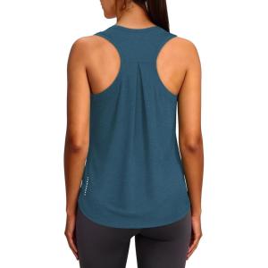 image:imageXIEERDUO Tank Top for Women Racerback Sleeveless Workout Tops Loose Fit Yoga Running Gym Shirts for WomenNavy Blue