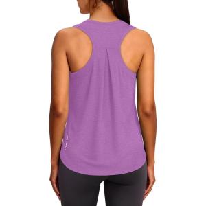 image:imageXIEERDUO Tank Top for Women Racerback Sleeveless Workout Tops Loose Fit Yoga Running Gym Shirts for WomenPurple