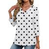 image:imageXIEERDUO 34 Length Sleeve Womens Tops V Neck T Shirts Summer Clothes Basic Blouses Dressy Casual 2026 Spring OutfitsPolka Dots