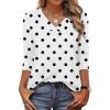 image:imageXIEERDUO 34 Length Sleeve Womens Tops V Neck T Shirts Summer Clothes Basic Blouses Dressy Casual 2026 Spring OutfitsPolka Dots