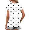 image:imageXIEERDUO Womens Summer Tops Short Sleeve Shrits 2026 Trendy V Neck Spring Outfits Beach Vacation ClothesPolka Dots