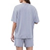 image:imageXIEERDUO Lounge Sets for Women Shorts Lightweight Summer Pajamas Set Sleepwear 2 Piece Sets Airport Vacation OutfitsBlue Stripes