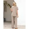 image:imageXIEERDUO Summer Sets For Women 2 Piece Sets Matching Set Women Clothing Lounge Set Beach Vacation Outfits 2026Beige